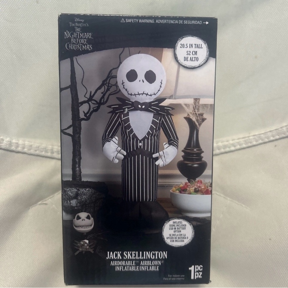 Disney Black and White Jack Skellington Inflatable